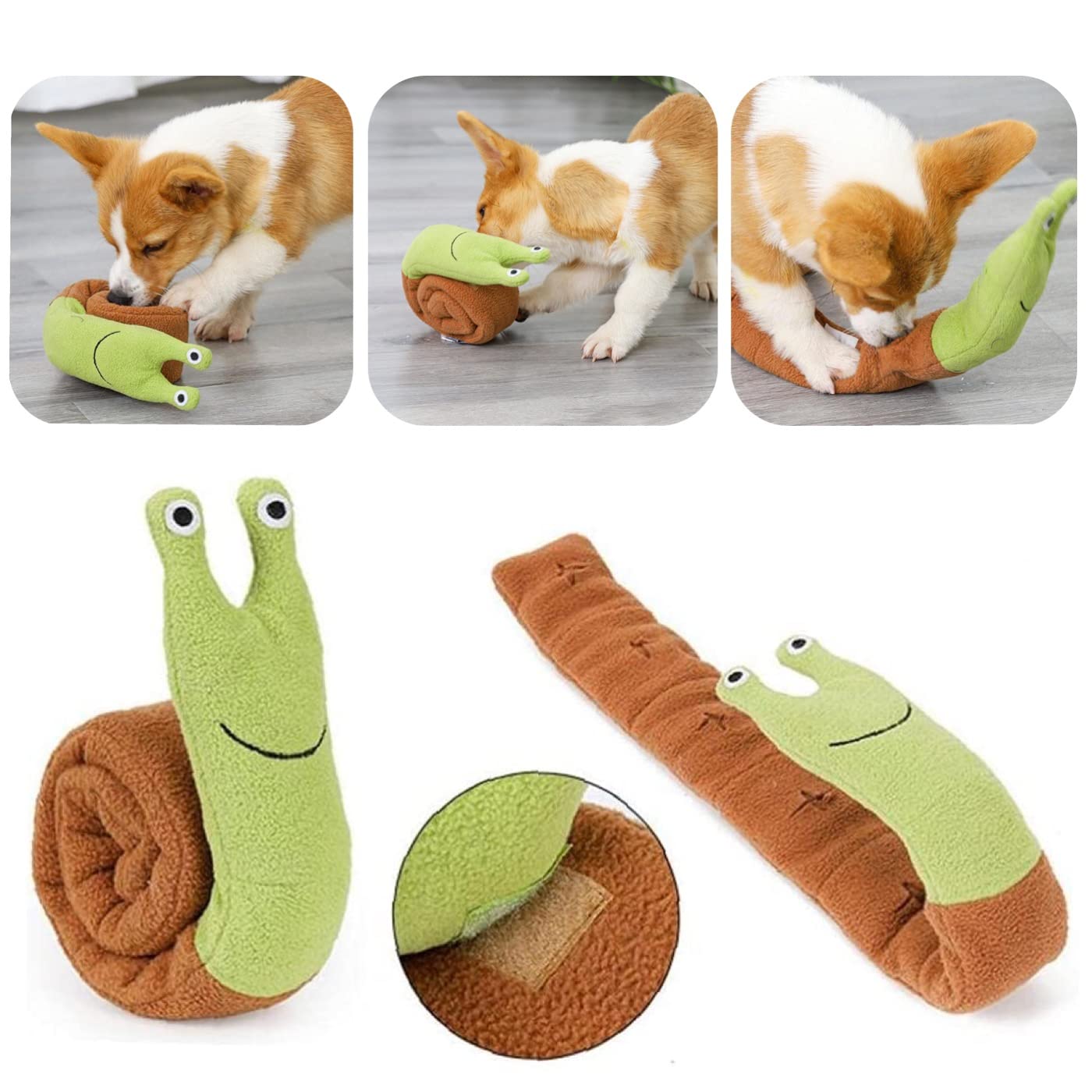 Petitfluffyy Dog Snuffle mat Squeaky with Treat Foraging Bowls for Puppy Education and Training, Chew Feeding Puzzles Game, Snuggle Toys, Smart, Interactive for All Breeds Medium and Small Dogs