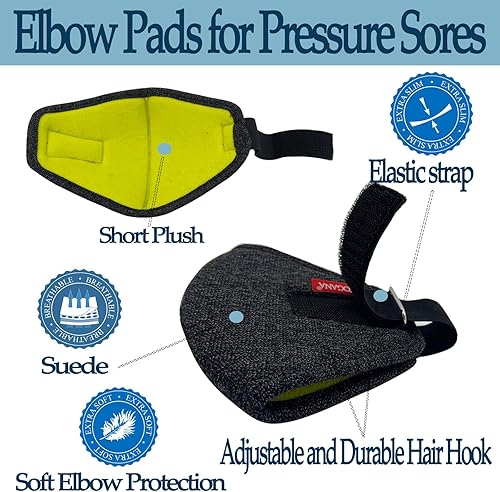 Miniatura 3 de Vogana Protectores de codo de felpa, almohada de mano ajustable para úlceras por presión, úlceras, cirugía, cojín de recuperación para ancianos,