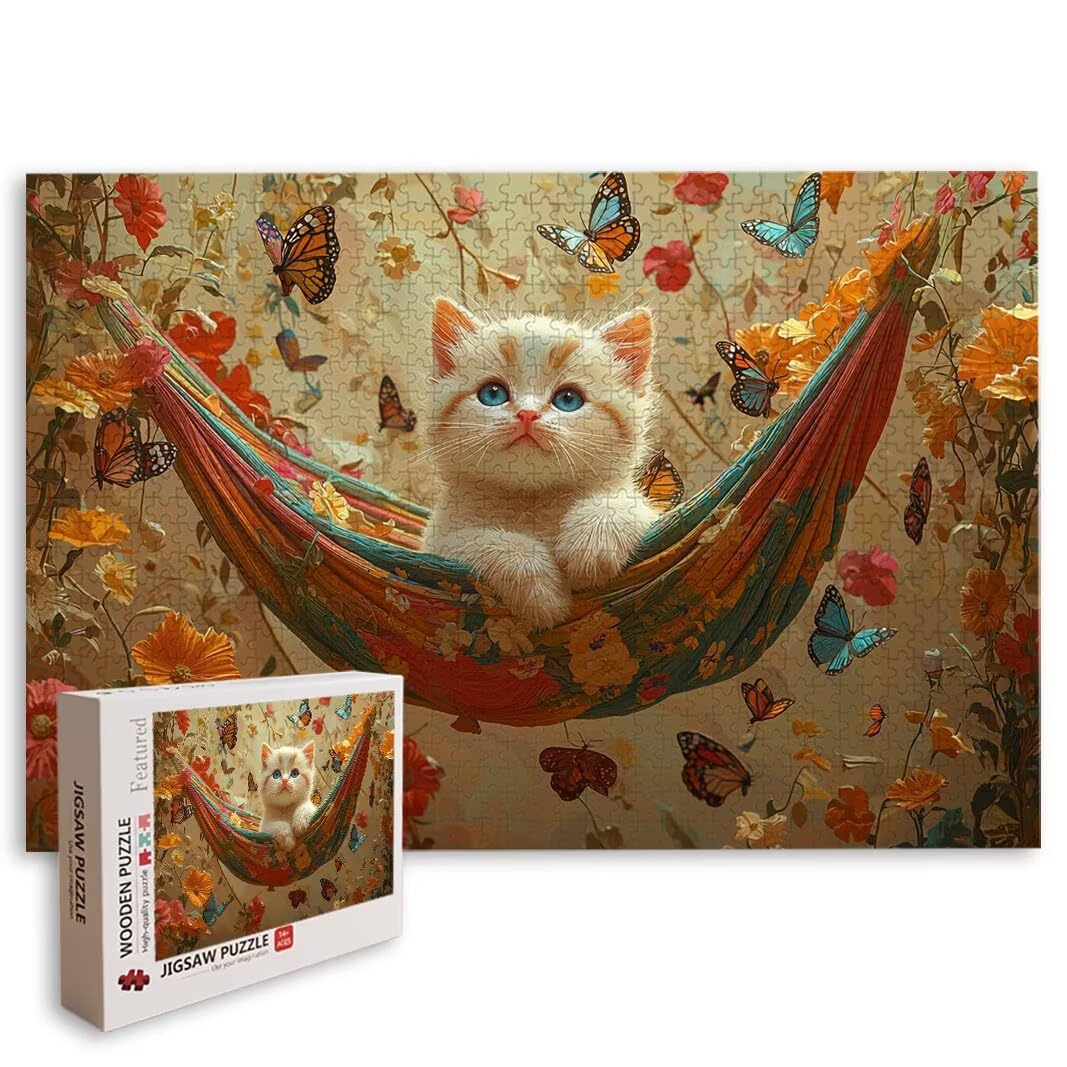 Puzzle 5000 elementów, puzzle dla kotów, rozmiar: 157 x 106 cm, prezent dla