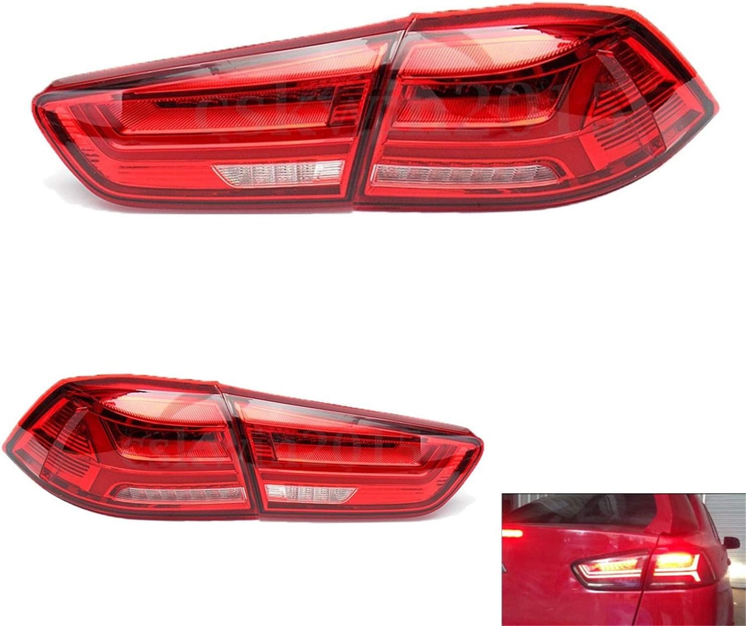 JDMSPEED New LED Tail Lights Replacement For Mitsubishi Lancer Evo X 2008-2017 LED Rear Brake Lamps