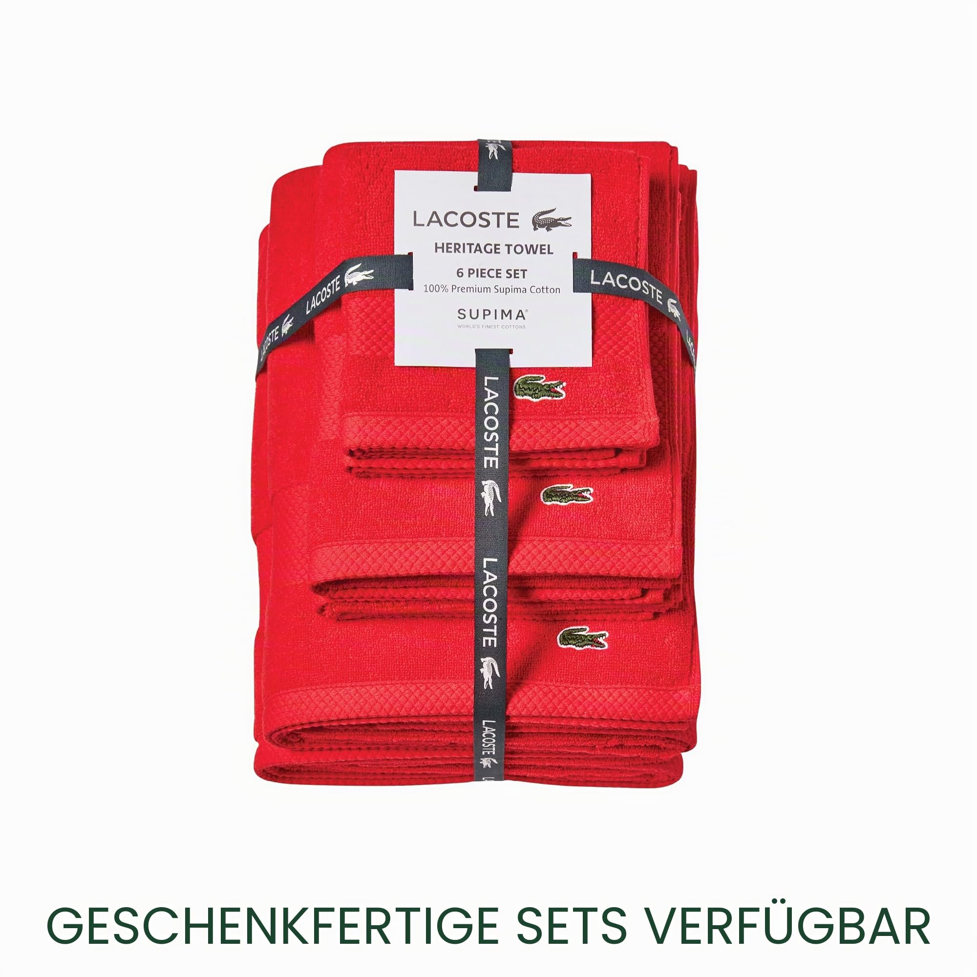 Lacoste Heritage-Supima-Baumwollhandtuch, Formel 1, 40,6 x 76,2 cm