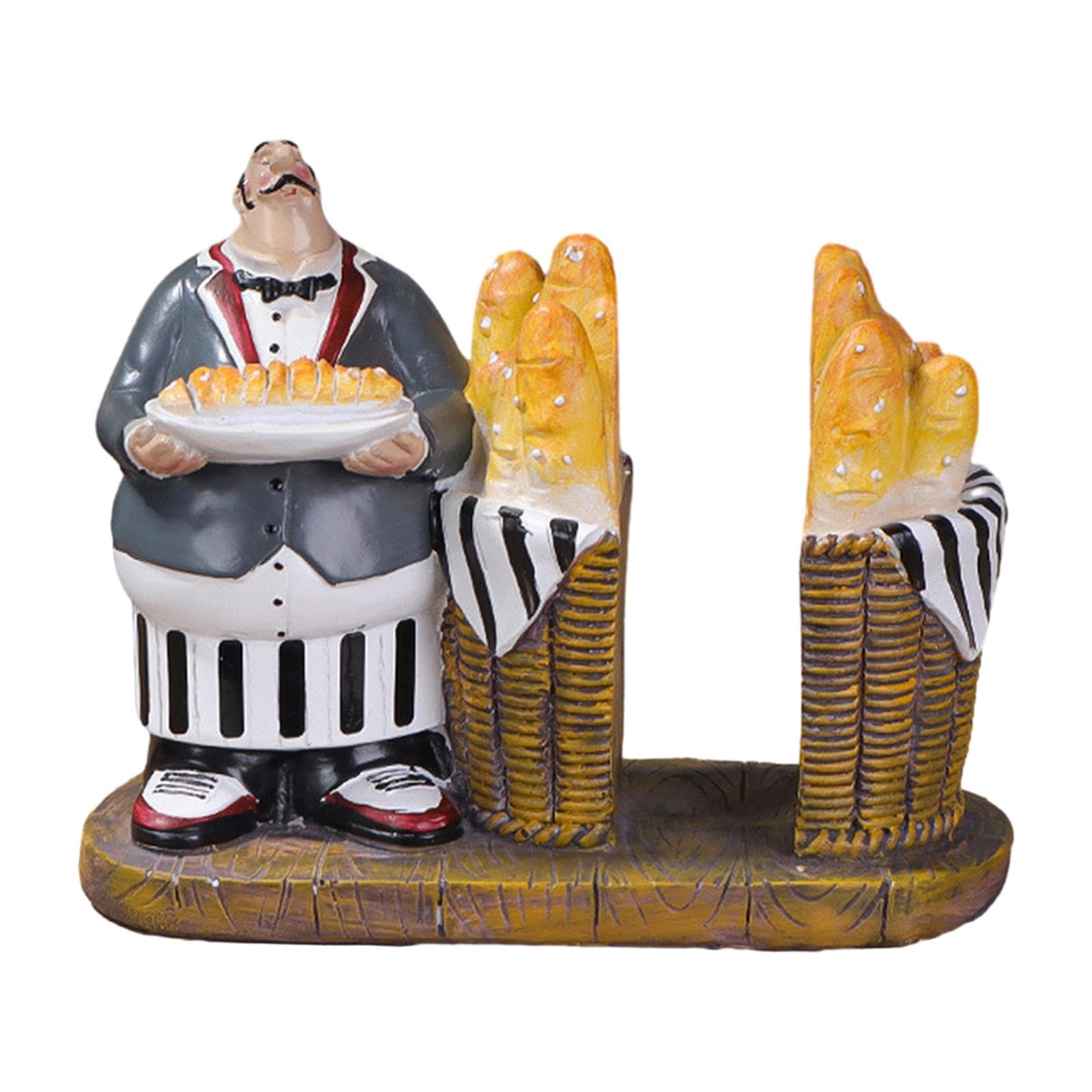 Statuetta da Chef, Scultura da Chef, Statuetta Decorativa da Chef, Ornamento da Cuoco per Decorazioni da Cucina, Piano di Lavoro, Tavolo, Stile E