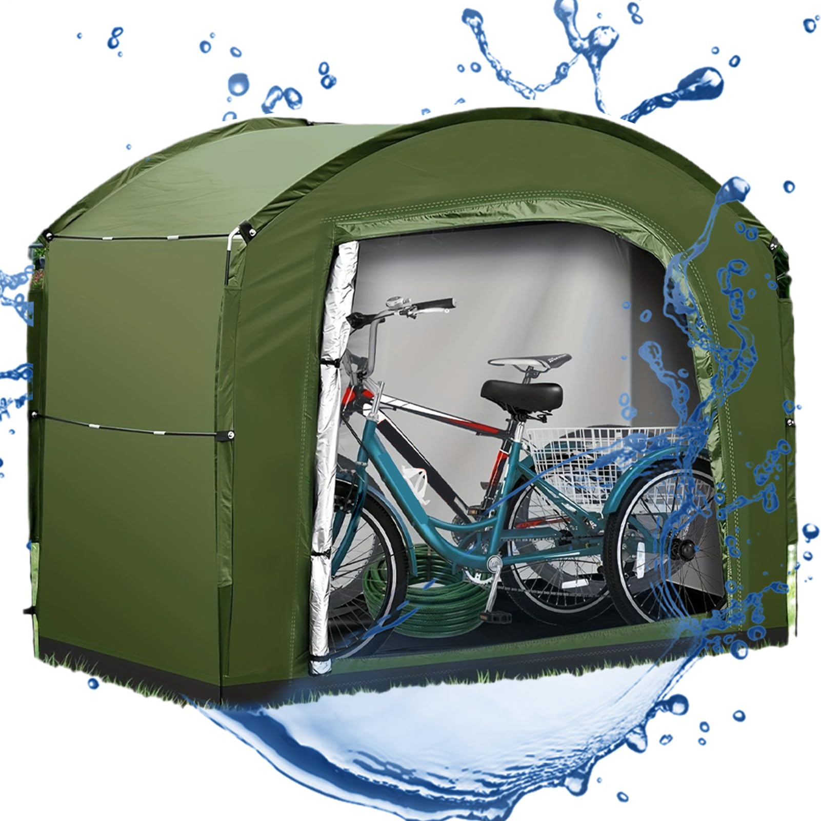 Namiot Magazynowy Na Rower Organizator Z Tkaniny Oxford | Oddychające Akcesorium Organizator Do Sprzętu Campingowego, Basenowego, Motocykli I Kosiarek