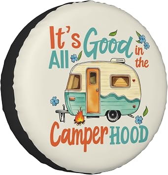 Spare Tire Cover for RV Camper Trailer Weatherproof Universal Spare Tire Cover for Travel Truck 14inch