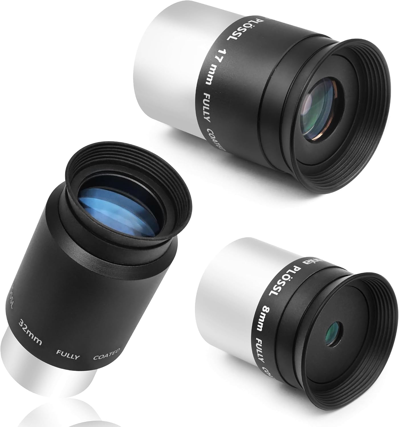 Astromania 8mm 1.25 Inch Plossl Telescope Eyepiece - Bundle with - 17mm/32mm 1.25 Inch Plossl Telescope Eyepiece