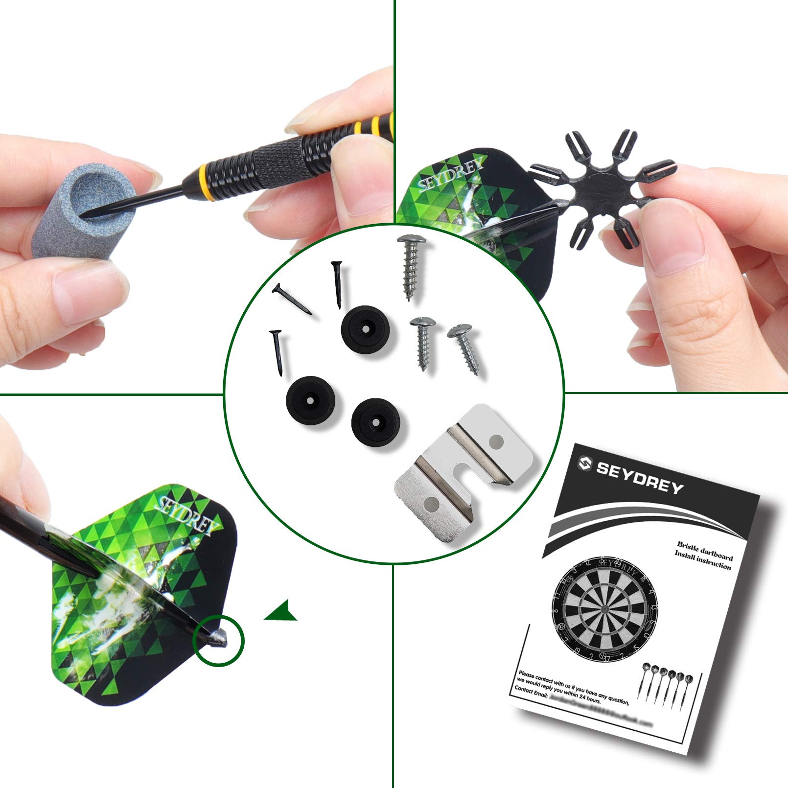 Dart Board, Dartboard Set Dart Boards for Adult Dart Set Sisal Steel