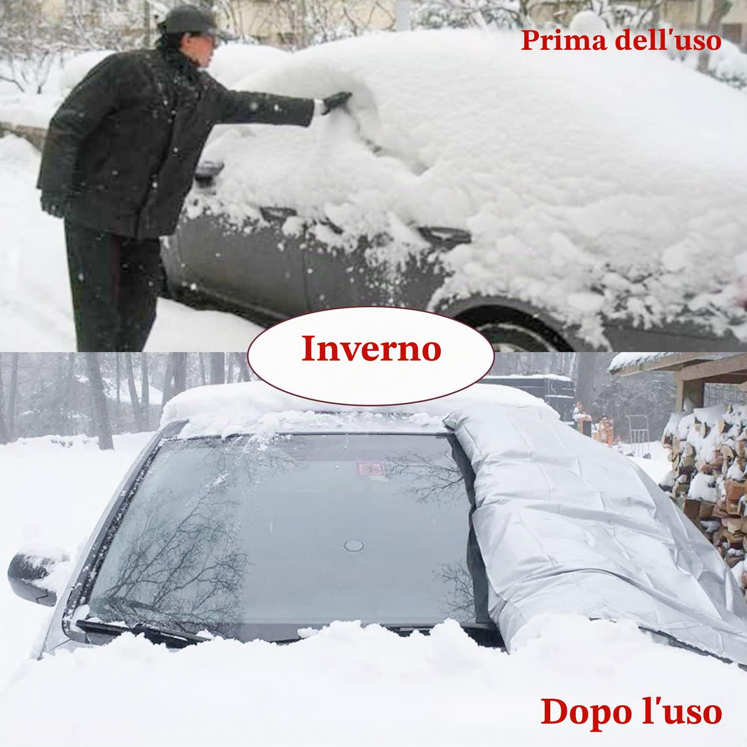 KEELYY Copertura Parabrezza Auto Protezione Solare Antigelo 150x100 cm