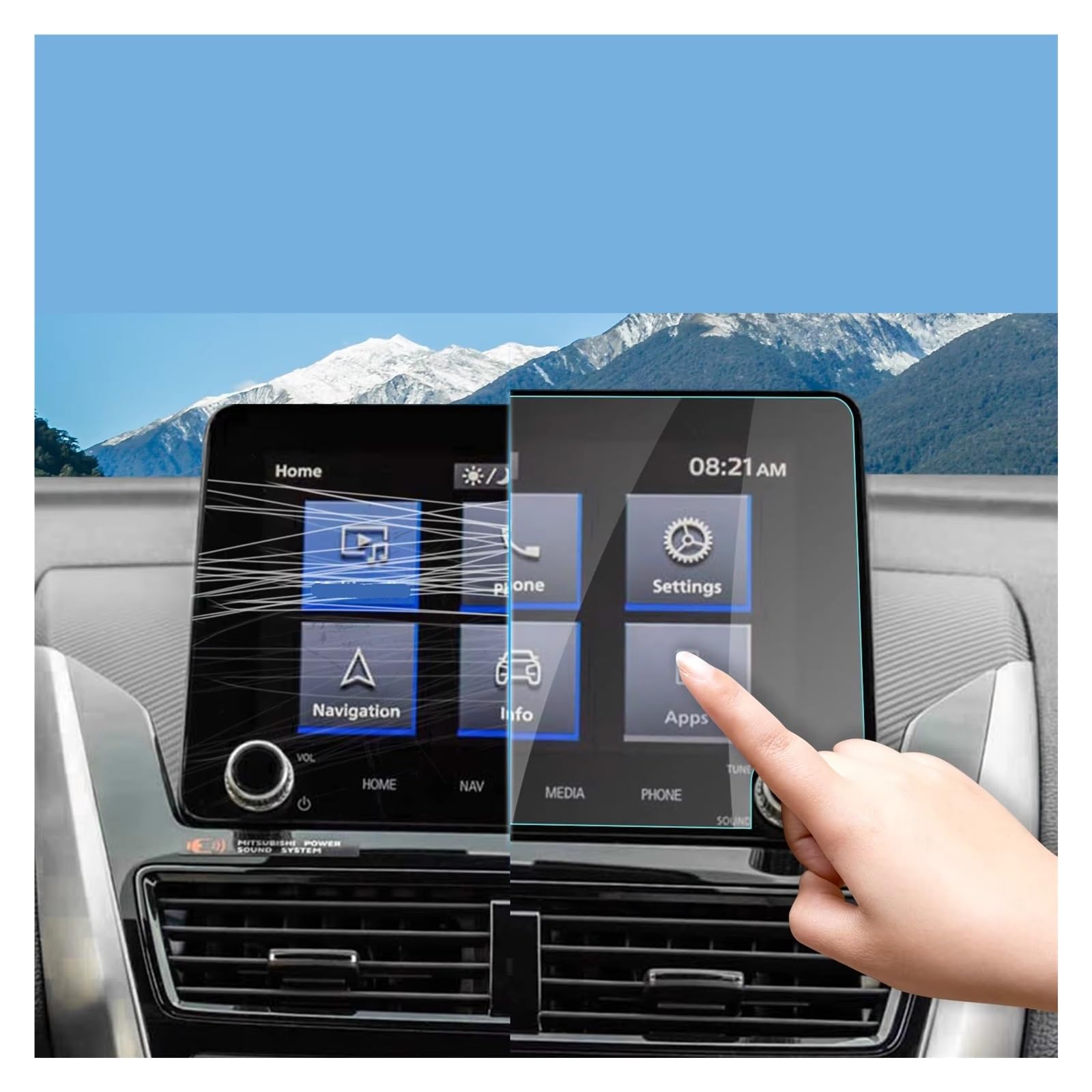 Pellicola Protettiva GPS Per Mitsubishi Per Eclipse Per Croce PHEV