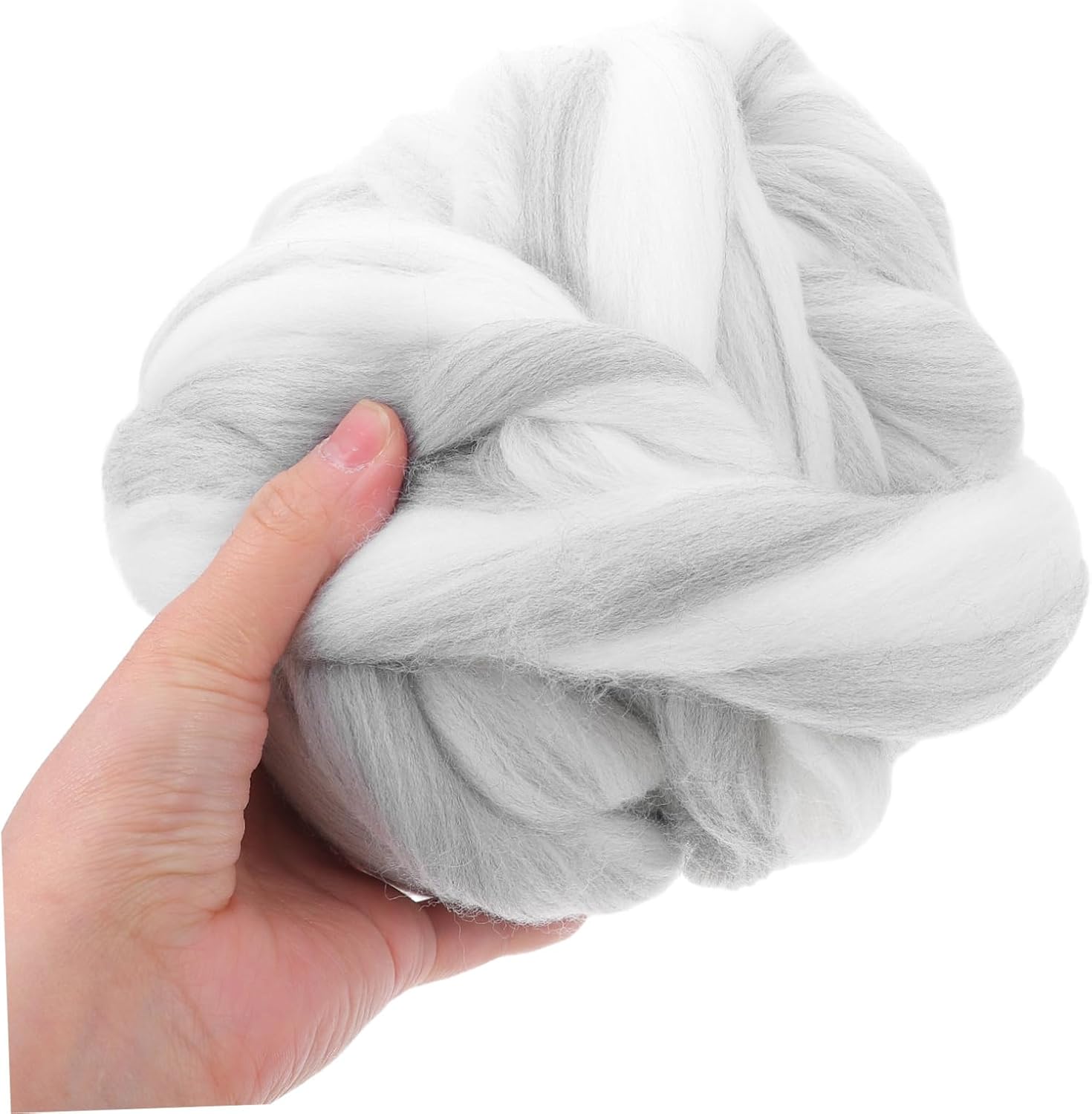 Roving Wool Yarn Chunky Merino Yarn for Needle Felting DIY Faux Pack Soft Cotton Material for Beginners