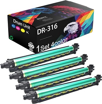 DR-316 Drum Unit Compatible for Konica Minolta DR-316 AAV70RD AAV70TD, Reliable Performance Compatible for Konica Minolta bizhub C250i C300i C360i Printer | High Yield 130000 Pages C/M/Y/K 1Set