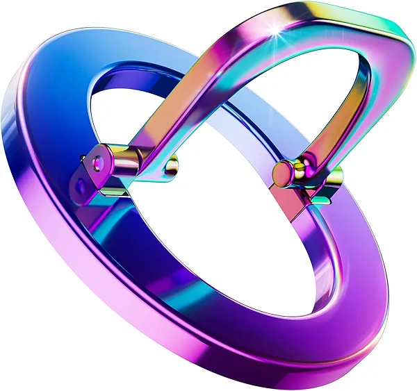 [2025 Newest] SUPERONE for MagSafe Phone Grip, Stylish Cool Magnetic Ring Holder with Adjustable Stand, Removable MagSafe Accessories Only for iPhone 17/16/15/14/13 Series and Mag Safe Case - Colorful