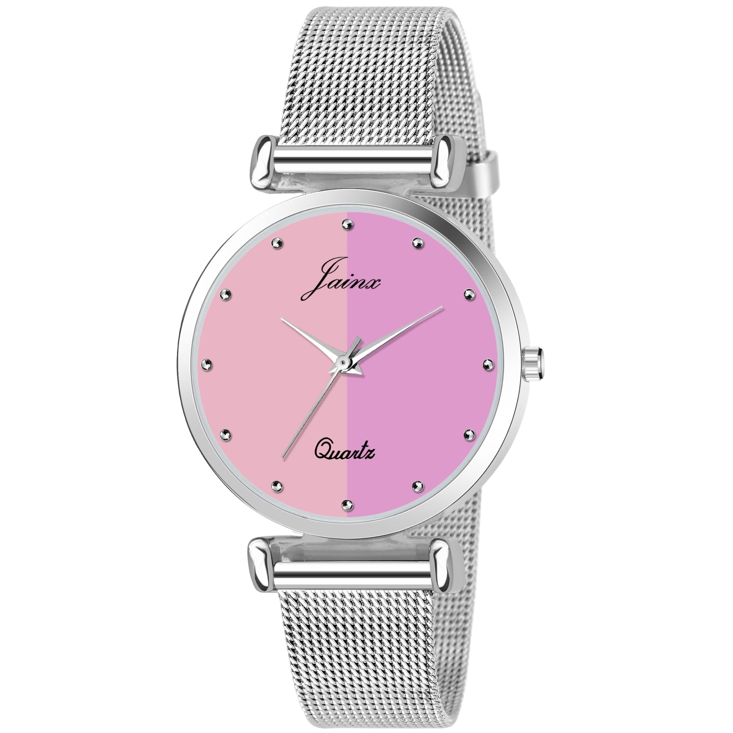 jainx Pink Dial Mesh Chain Analog Wrist Watch for Women - JW672 (B09M9RSVK7) Amazon Price History, Amazon Price Tracker
