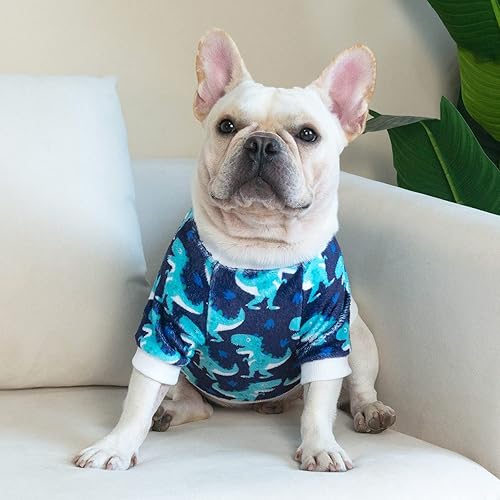 Miniatura 7 de CuteBone Abrigo de franela suave y acogedor para perro, chaqueta cálida para mascotas con ajuste ajustable para razas pequeñas y medianas, perfecto