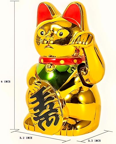 Miniatura 4 de Gato de la suerte chino que agita los gatos de oro brazo de la fortuna pequeño que agita la suerte Feng Shui Gato de oro que agita el gato para la