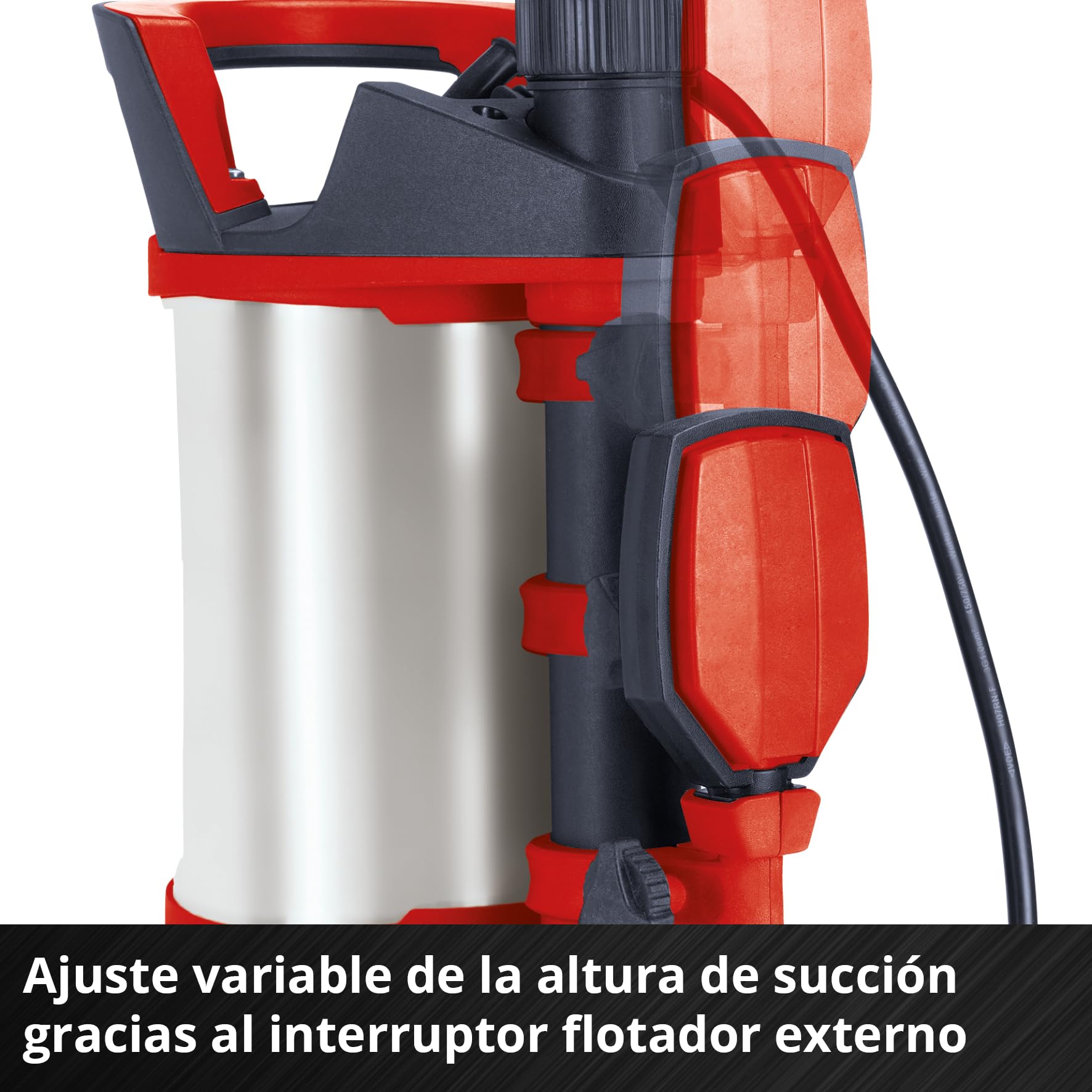 Set de inundación GE-DP 7535 N LL ECO de Einhell (750 W, tamaño de partículas extrañas hasta Ø 35 mm, caudal máx. 18.500 l/h, incl. 10 m de manguera de tejido, adaptador universal, caja de plástico)