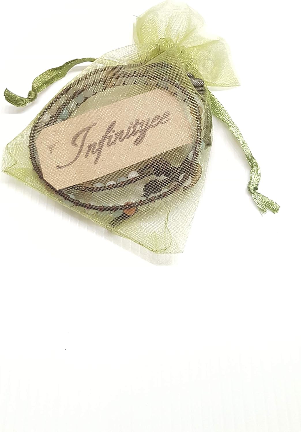 Infinityee888 Amazonite 2 Wrap Bracelets and Choker woven Leather Necklace 2 in 1, Men Bracelet, Women Bracelet. - Image 5