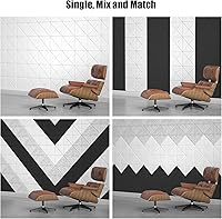 Vista 2 de Sonicism Paquete de 12 paneles acústicos forrados en X con autoadhesivo, paneles de espuma a prueba de sonido de 12 x 12 x 0.4 pulgadas, paneles