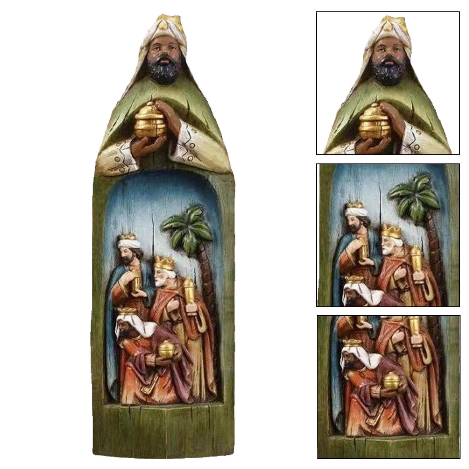 A/V Figura di famiglia sacra, tre stili europei presepe religiosa angeli pastori ornamenti, decorazione natalizia tavolo ricordo per le vacanze Zceplem