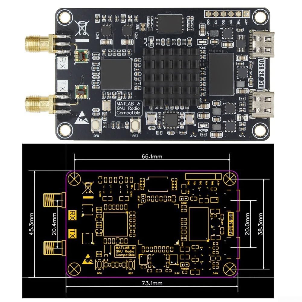 Placa de desarrollo de radio definida por software ZYNQ7010 AD9363, rango de frecuencia de 10 MHz-6 GHz, basada en FPGA con memoria DDR3 de 512 MB para radioaficionados e ingenieros
