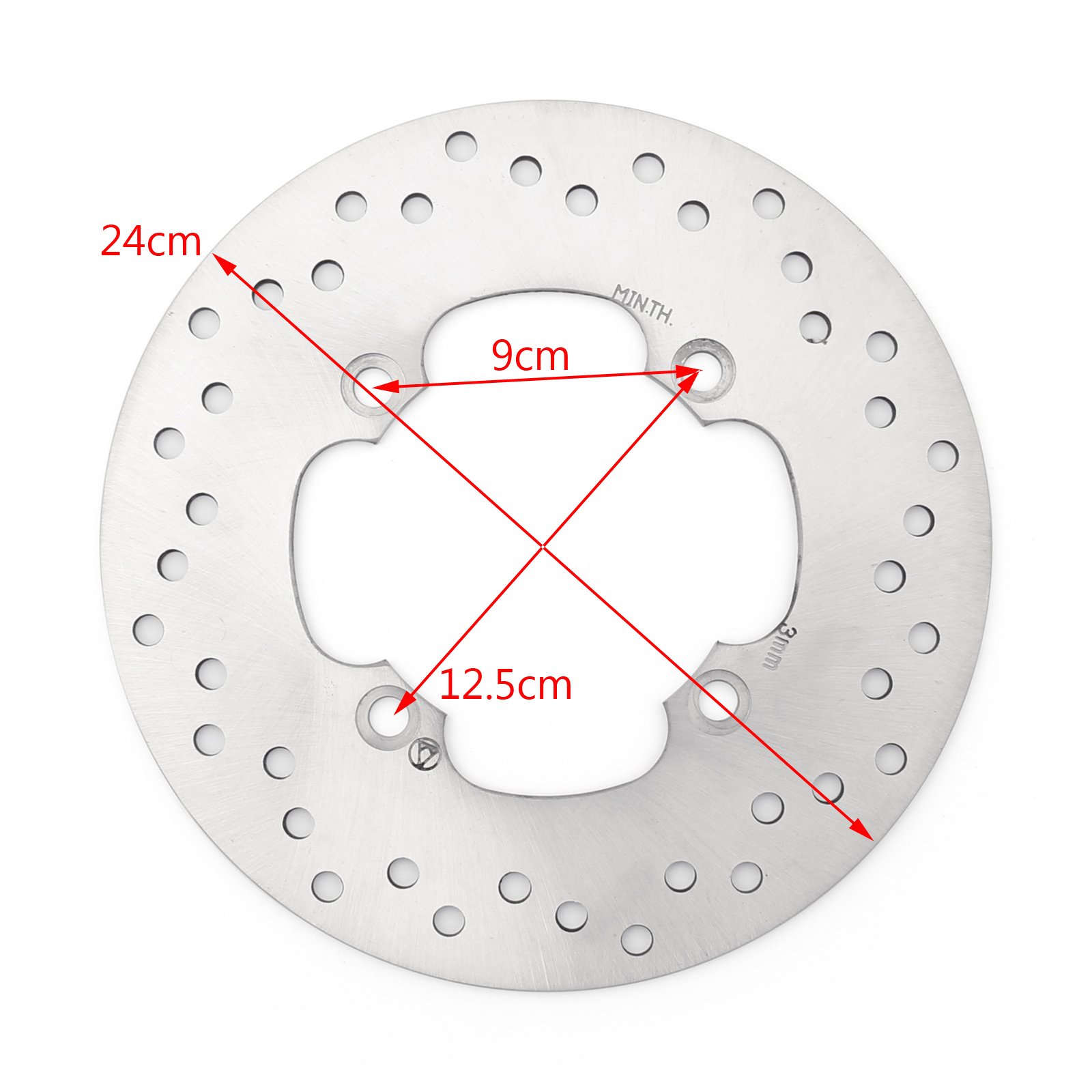 Topteng 240 mm Freno Trasero de Disco del Rotor Apto para Honda FJS400 FSC FJS 600 Silver Wing 2001-2013