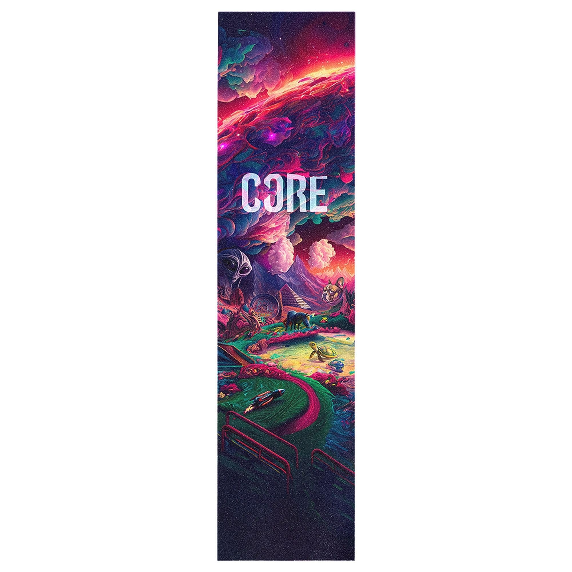 Core Stunt Scooter Grip Tape - Griptape for kids stunt scooters, universal fit Multiple designs Super grippy Non-Slip Surface for Freestyle Kick Scooter - Trippy