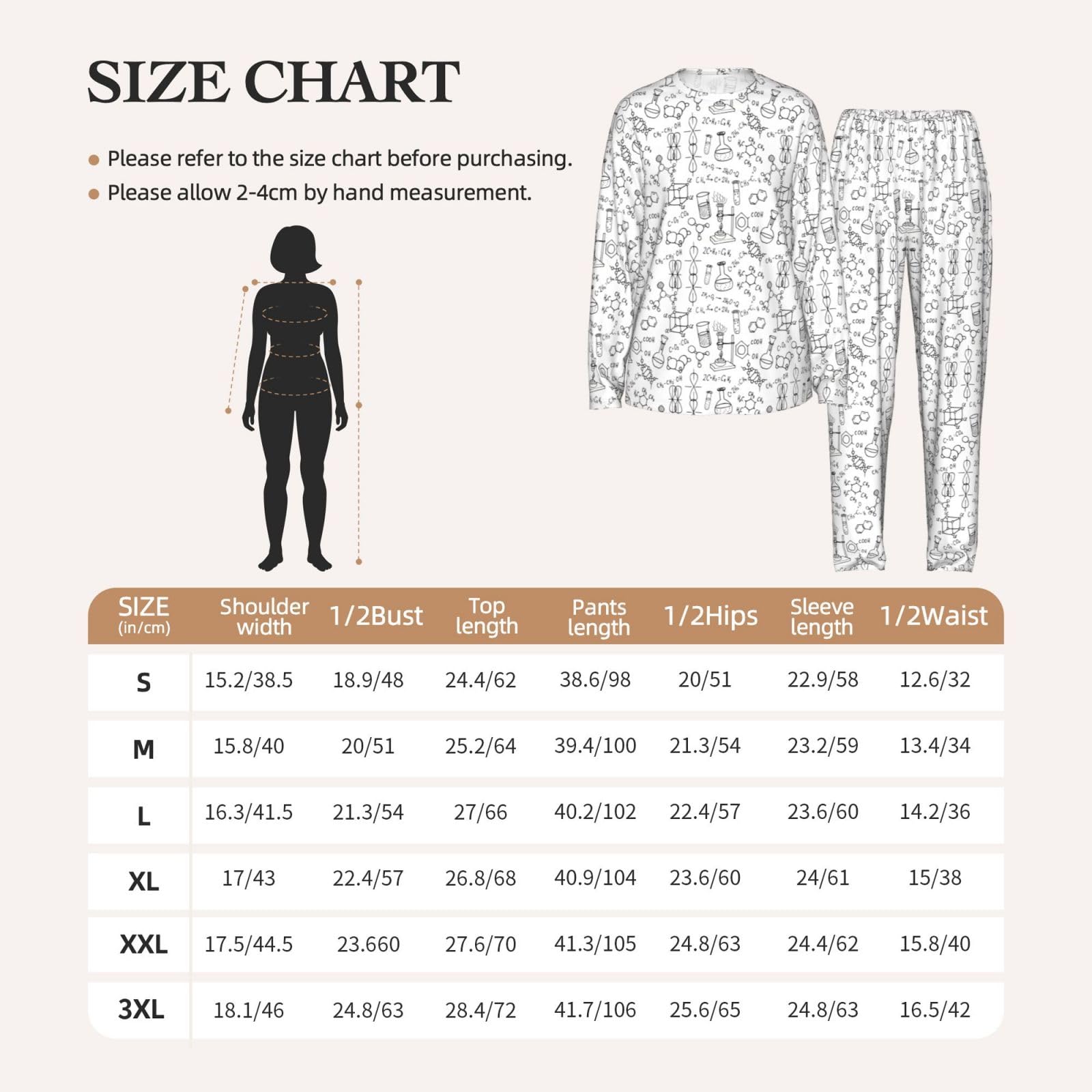 Chemistry Stampa Stampa Donna Manica Lunga Set Pigiama Corrispondente Morbido Elastico Coulisse Casual Daywear