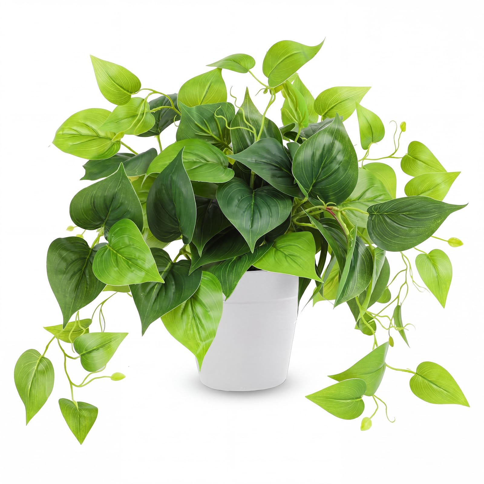 CEWOR Artificial Fake Pothos with Plastic Pot