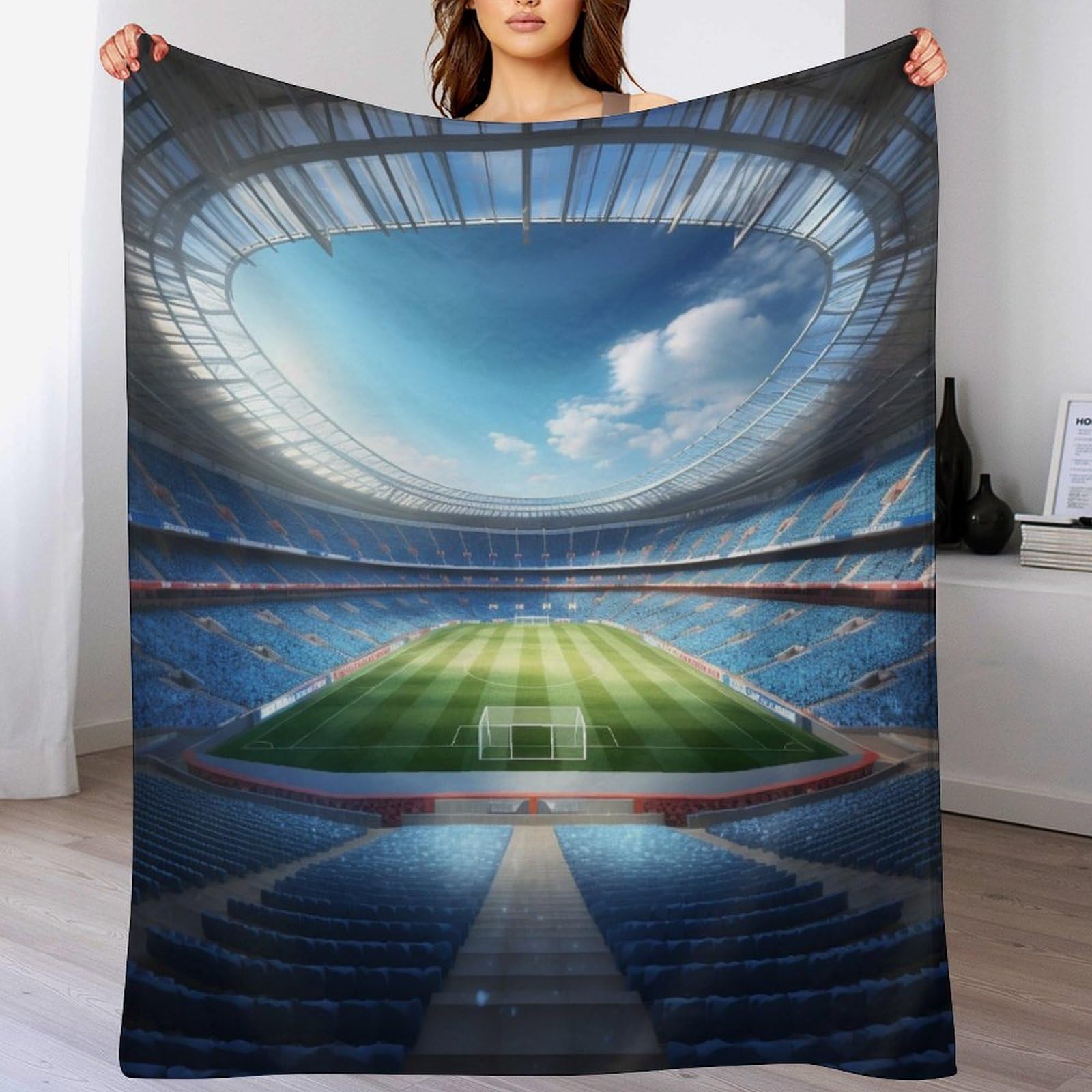 Couverture plaid football polaire pour réchauffer les enfants passionnés de sport