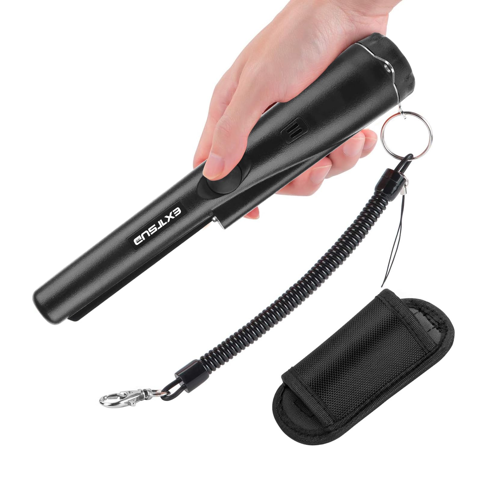 EXTSUD Metalldetektor,Tragbar Metallsuchgerät,Metallpointer Metall Pin Pointer IP66 Wasserdichter mit eingebautem LED Indicator/Alarm Licht/ 360° Scan/Holster für Goldmünze Hunt, Relikte, Schmuck