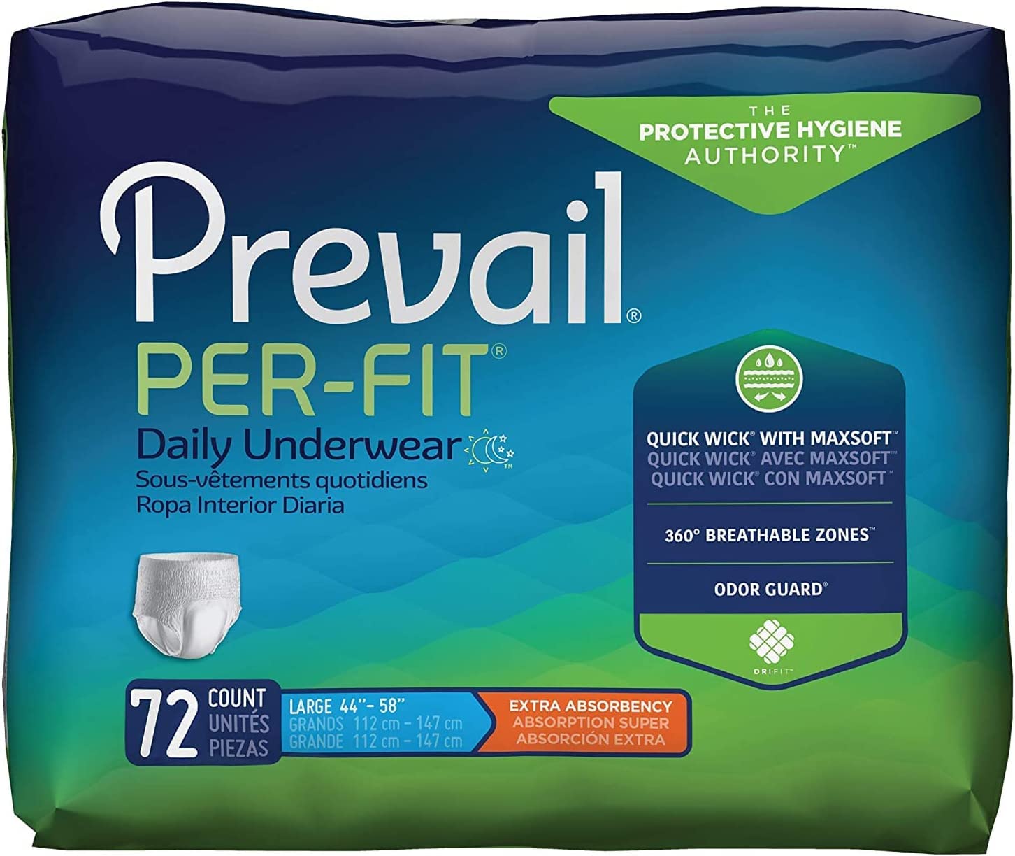 Amazon.com: Prevail Per-Fit Protective Underwear, Large Sold By