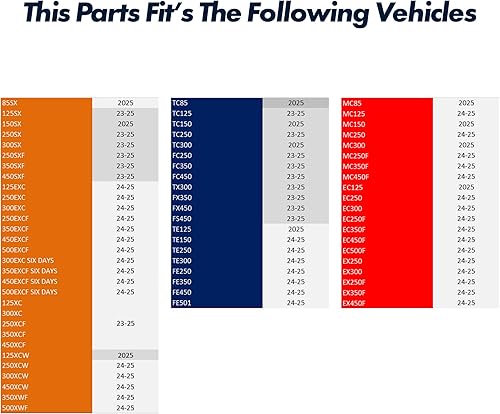 Miniatura 2 de SCAR Estriberas de titanio compatibles con KTM 125 250 300 350 450 SX SXF XC XCF EXC EXCF HUSQVARNA 125 250 300 350 450 TC FC TX FX FS TE FE GASGAS
