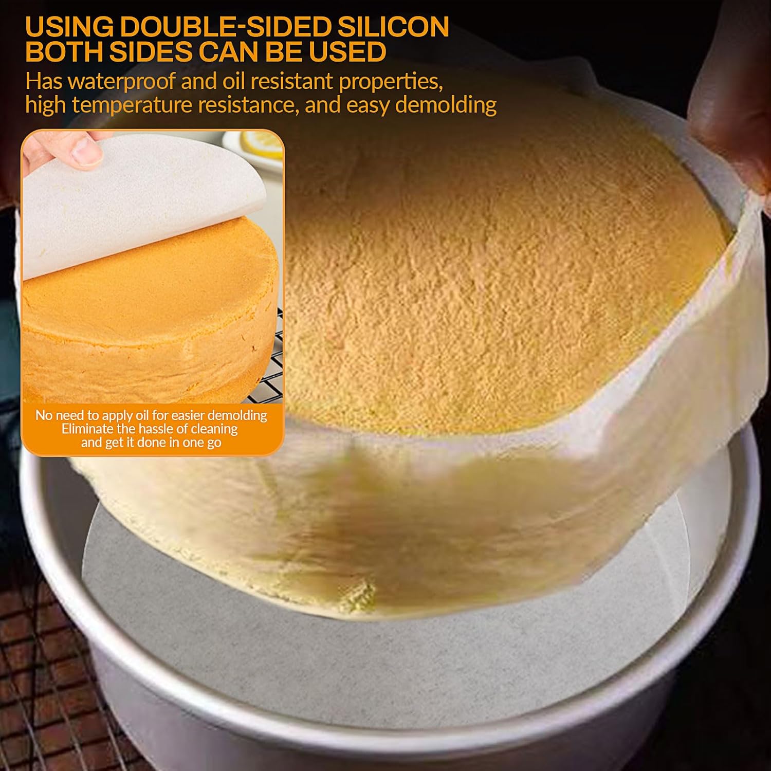 50 Set Parchment Paper Rounds & Pre-Cut Parchment Paper Liners,Cake Pan Parchment Paper Sheets Round For Baking (6")