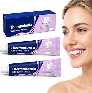 2PCS Denture Adhesive, Thermoplastic Denture Adhesive, All-Day Comfort Secure Hold for Loose False Teeth, Long Lasting Effect for Full & Partial Dentures