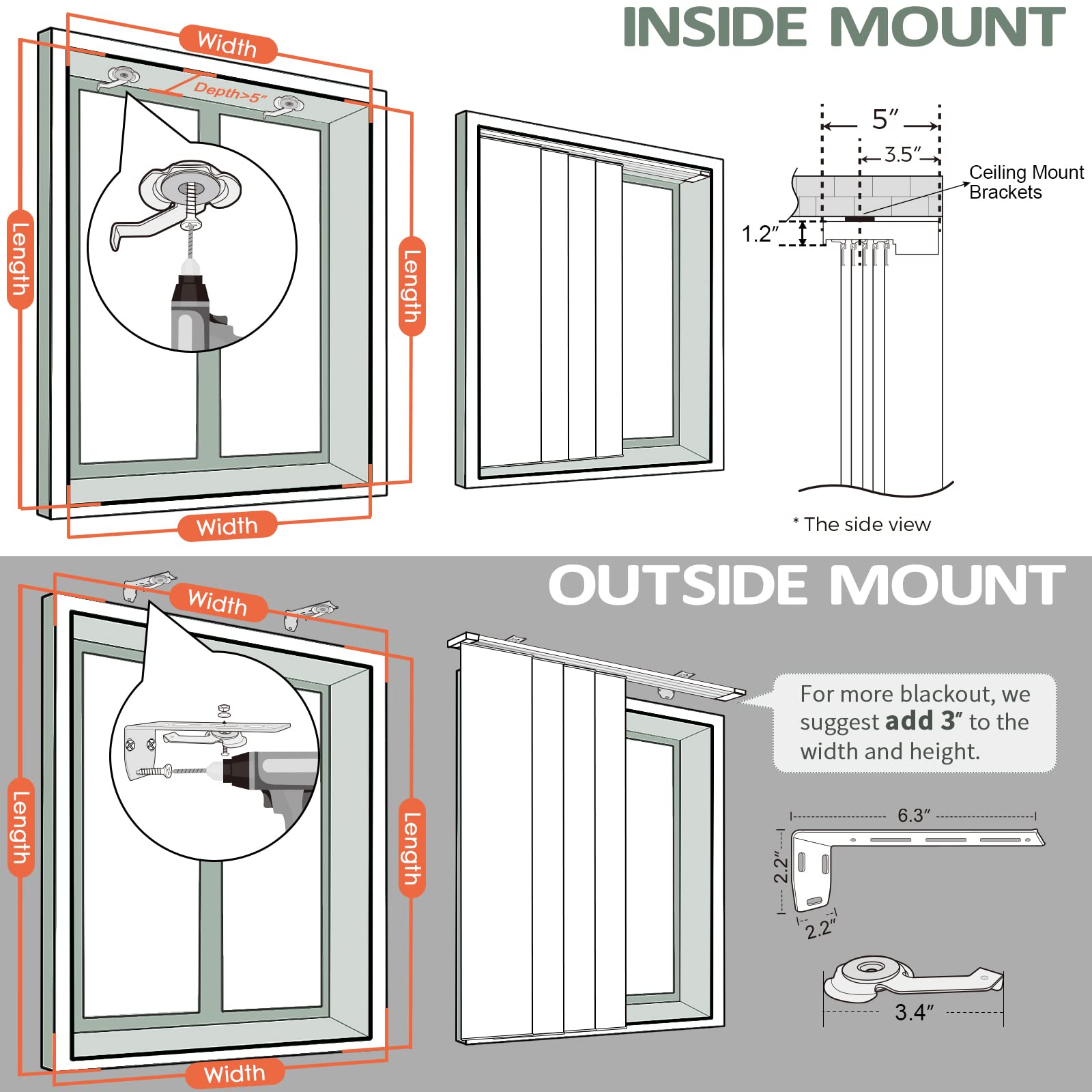Yoolax Costom smart panel track blinds,motorized sliding panel blinds