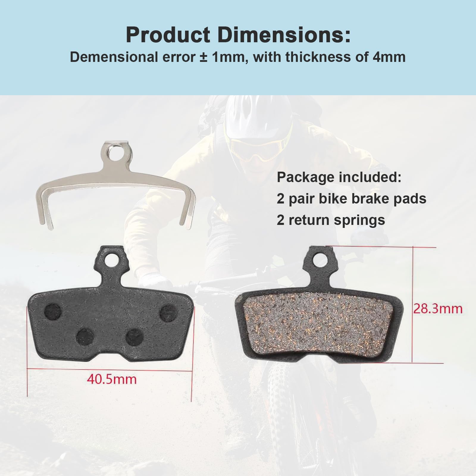 Pastiglie Freno Disco Bici 2 Coppie, per SRAM Avid Code R/RS/RSC, Guide RE, G2 RE, DB8, Motive | Semi-Metallico/Ceramica/Sinterizzato