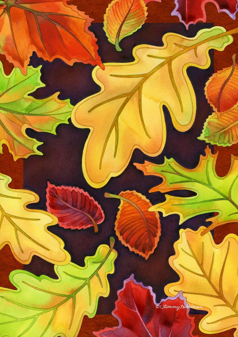Drapeau de jardin feuillage grand drapeau de maison deco exterieure 28 x 40 pouces