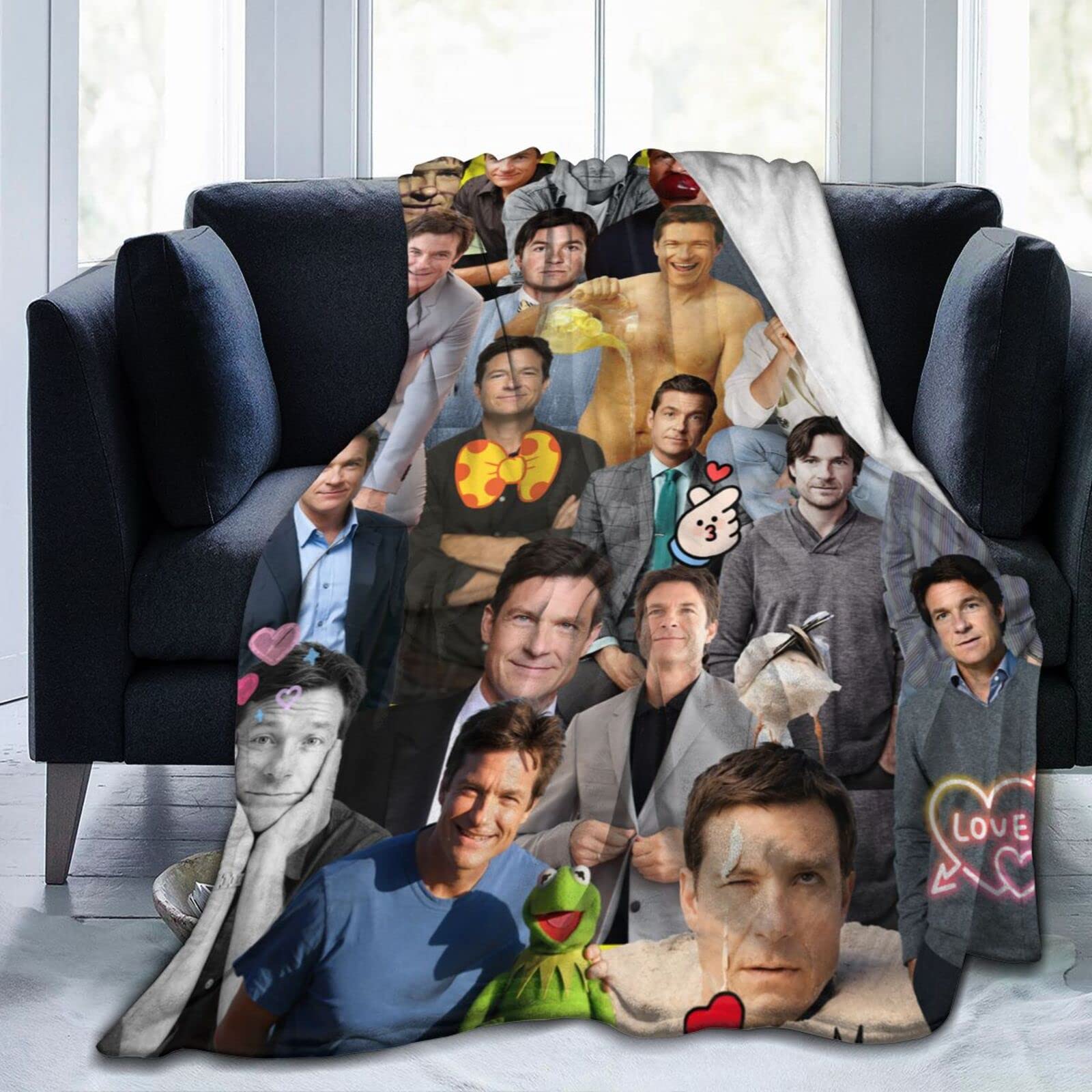 Suehome Blanket Jason Bateman Soft and Comfortable Wool Fleece Throw Blankets for Sofa Office car Camping Yoga Travel Home Decoration Cozy Plush Beach Blanket Gift