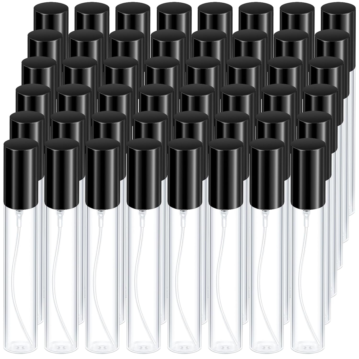 Yinder 25 Pcs 15 ml Glass Refillable Perfume Bottles Bulk Travel Empty Perfume Atomizer Sprayers Portable Spray Bottles Mini Sample Fragrance Containers, Black