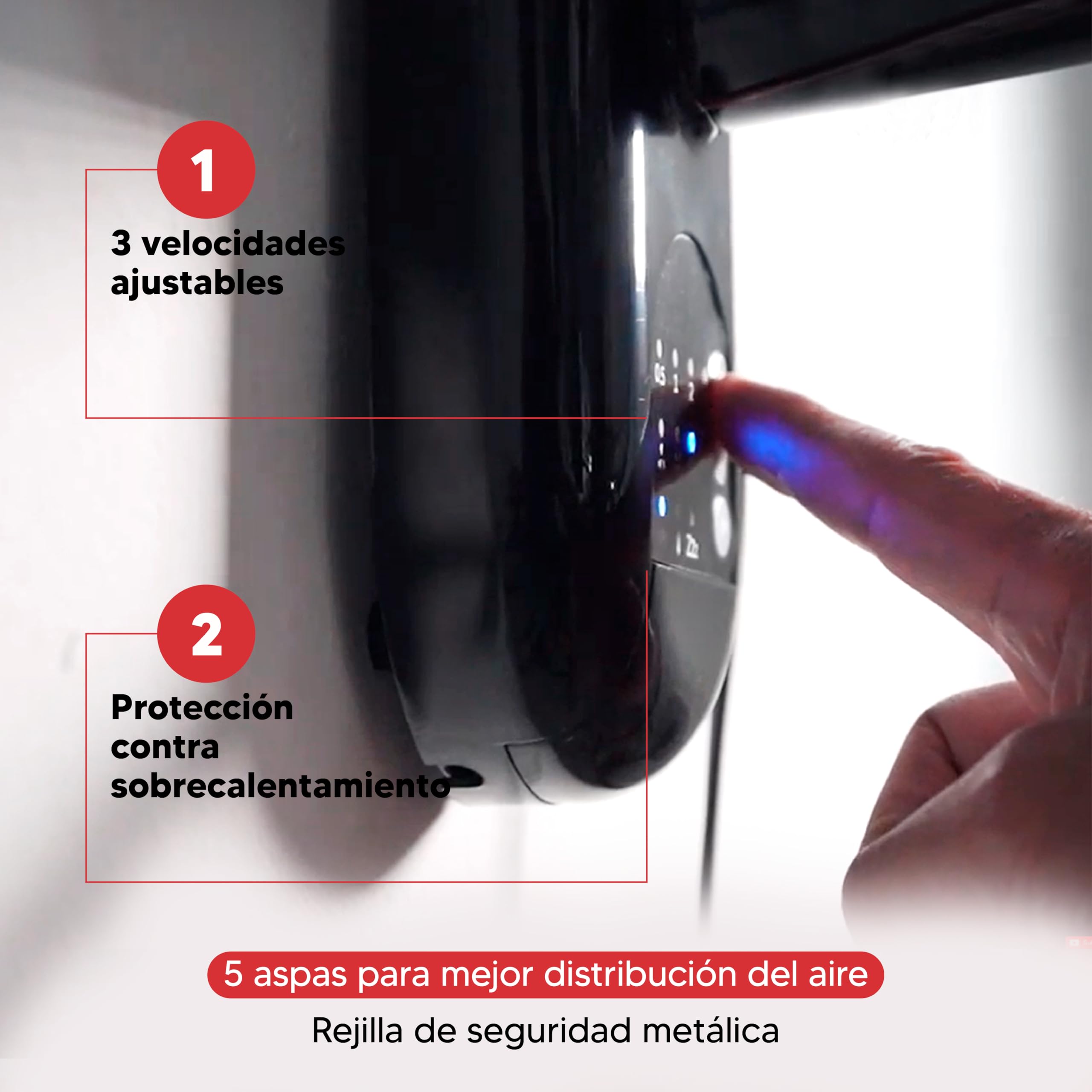 SOGO Ventilador De Pared 16" Con Mando A Distancia - Alta Potencia Bajo Ruido Para Dormitorio - Oscilante Con Temporizador - Ventilador De Pared Con Aire Direccionable