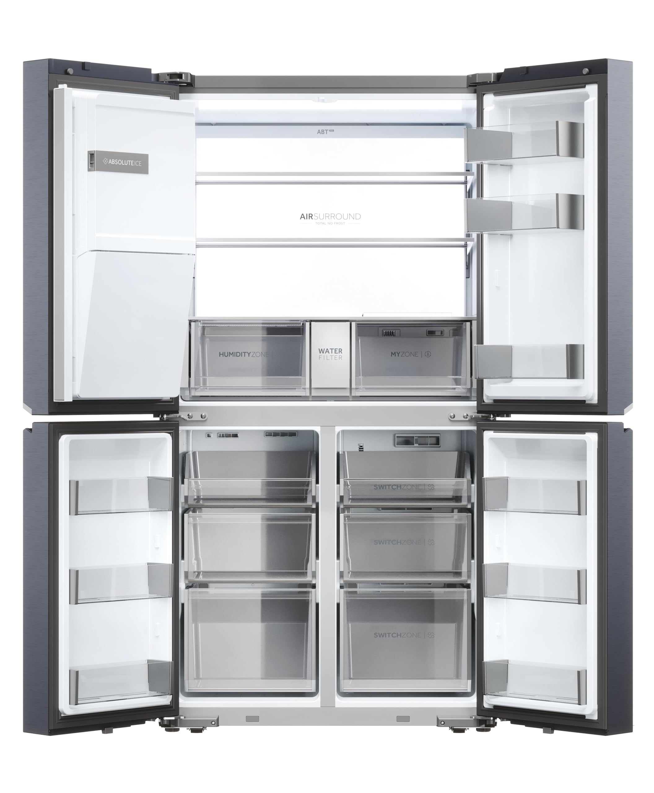 Haier Cube 90 Serie 7 HCR7918EIMB frigo américain Pose Libre 601 L E Noir