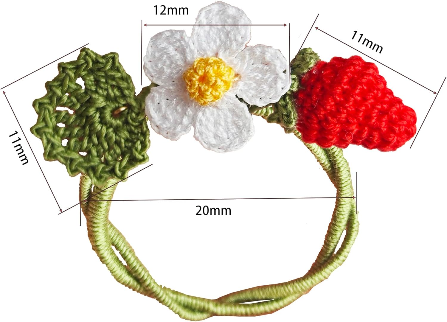 Wedding Band Promise Ring for Her Crochet Statement Cute Ring Size Adjustable Sturdy Unique Ring for Birthday Gift Valentine’s Day Gift - Image 2