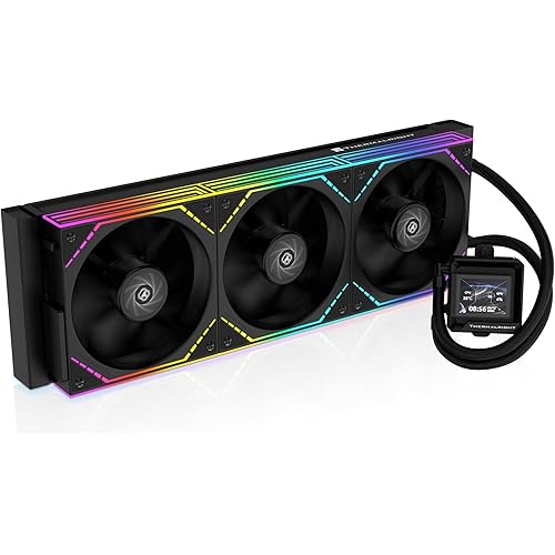 Thermalright FW360 SE ARGB V2 360mm AIO Liquid CPU Cooler, 2" LCD Screen, 3000RPM Pump, 3×TL-M12Q 120mm PWM Daisy-Chain Fans, for AMD AM5/AM4 and Intel LGA1851/1700, Black