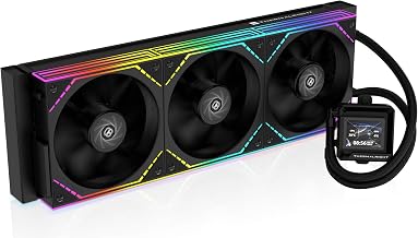Thermalright FW360 SE ARGB V2 360mm AIO Liquid CPU Cooler, 2" LCD Screen | 3000RPM Pump, 3×TL-M12Q 120mm PWM Daisy-Chain Fans, for AMD AM5/AM4 and Intel LGA1851/1700, Black