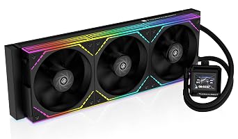Thermalright FW360 SE ARGB V2 360mm AIO Liquid CPU Cooler, 2" LCD Screen | 3000RPM Pump, 3TL-M12Q 120mm PWM Daisy-Chain Fans, for AMD AM5/AM4 and Intel LGA1851/1700, Black
