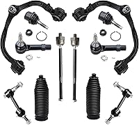Vista 13 de Detroit Axle - Kit de suspensión completo de 12 unidades para Dodge Ram 1500 4x4 solamente - 2 brazos de control superiores y rótulas, 2 rótulas
