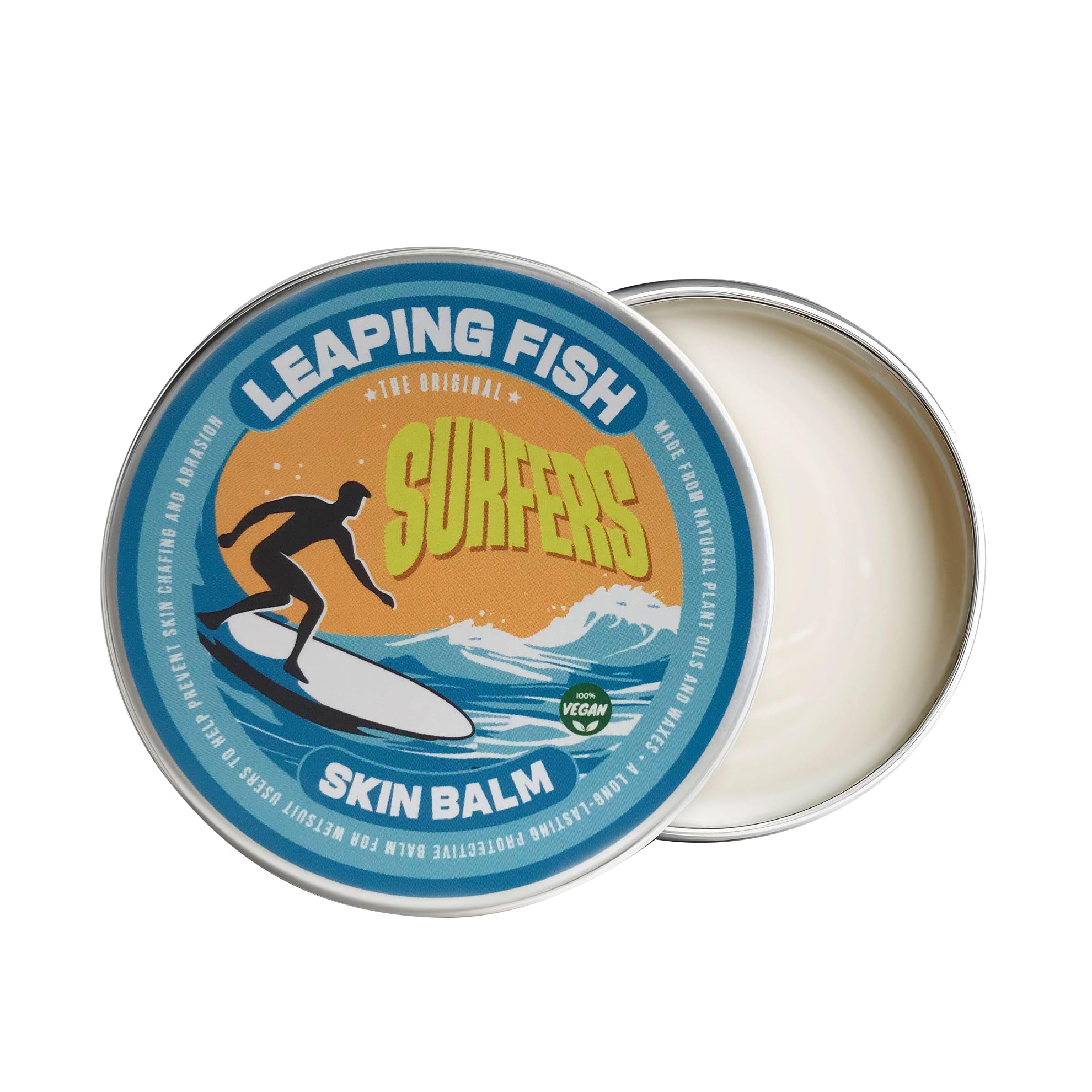 Leaping Fish Surfers Skin Balm - Prevent Chafing For Wetsuit Users. Made From Natural Plant Oils & Waxes, 60 g (Pack of 1)