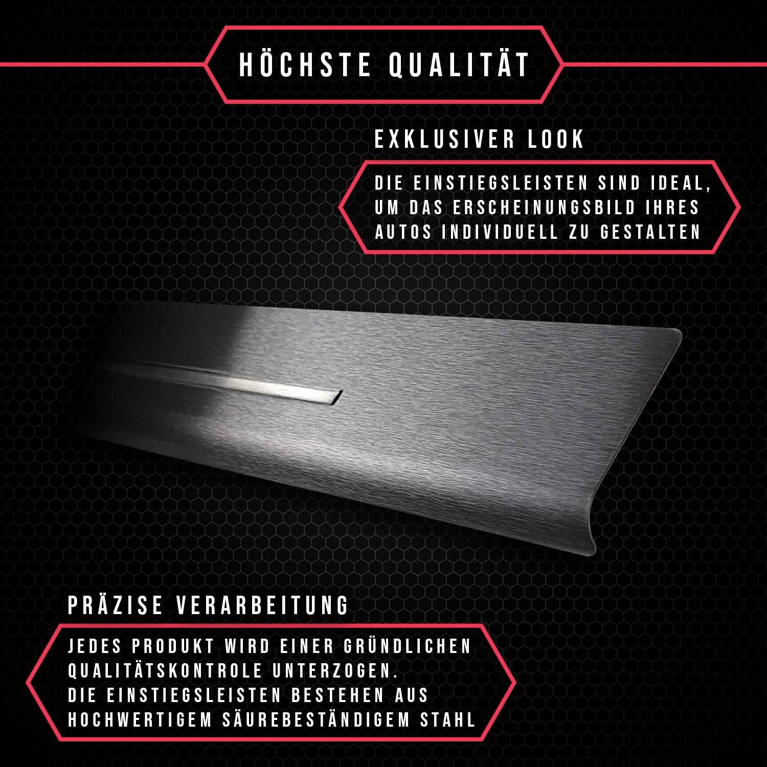 Ribetes para puertas de coche, protectores de bordes de acero inoxidable, autoadhesivos, con cinta adhesiva, para puertas interiores y puertas, color negro y plateado