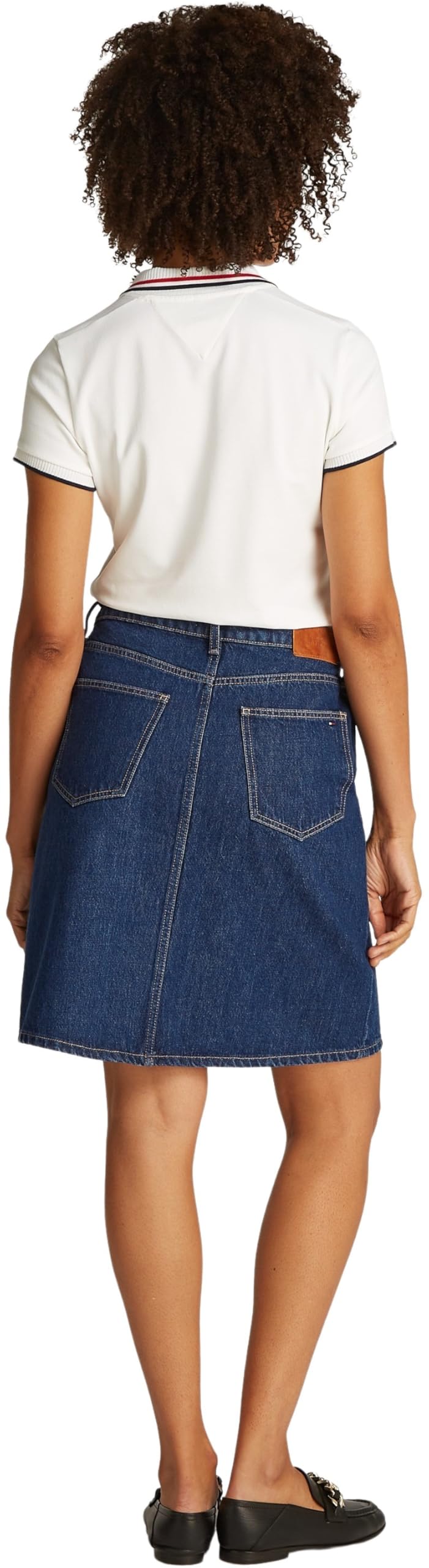 Tommy Hilfiger Damen Jeansrock Straight Ace Knielang