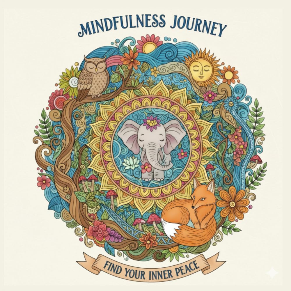 “Mandala & Nature Designs: A Mindfulness Coloring Book” | Relax, create, and find balance—one mandala at a time
