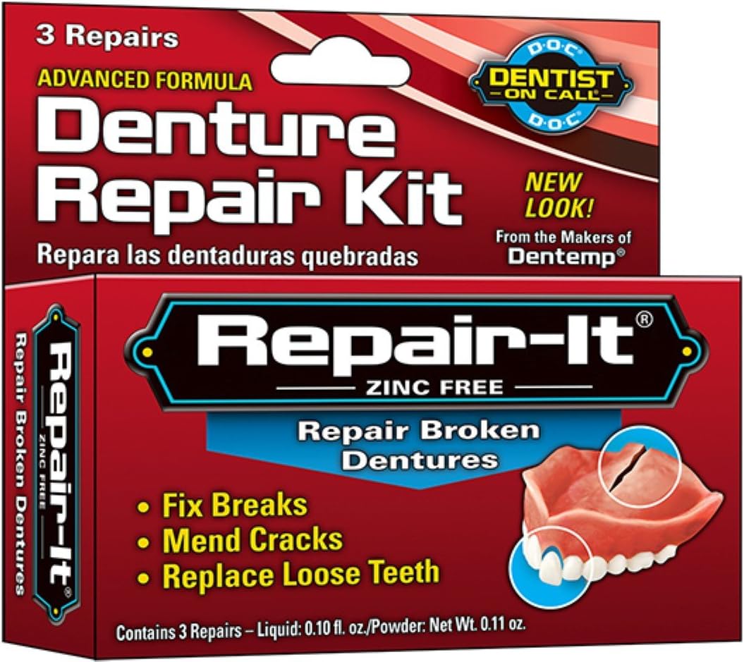D.O.C. Repair-It Denture Repair Kit - 1 Ea, 3 Pack by Majestic : Beauty & Personal Care